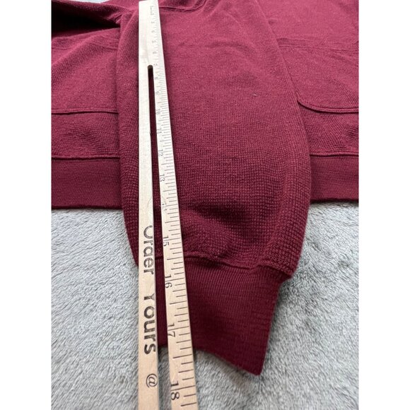 Vintage NY News Womens Small Burgundy Cardigan Sweater RN23243 (Fits like Large) - Picture 6 of 9